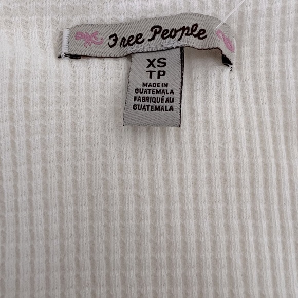 NWT- FREE PEOPLE ULTRA COMFY SANTA CLARA THERMAL TOP IN ALABASTER - XS - Picture 8 of 9